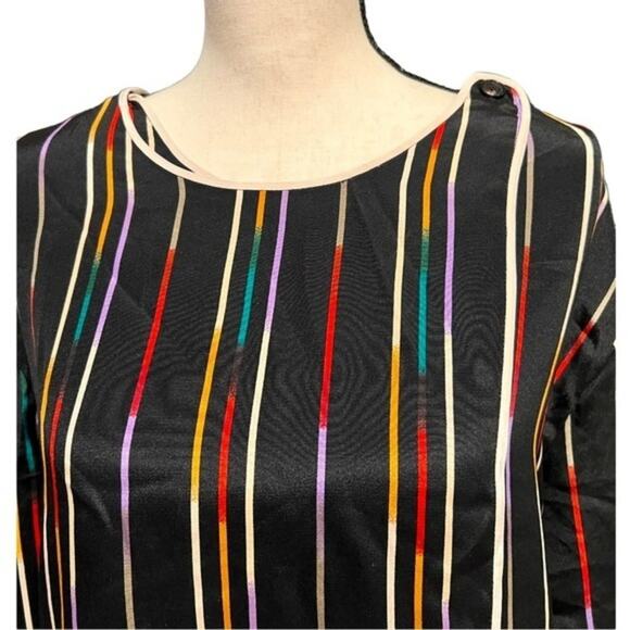 LE FOU WILFRED ARITZIA 100% Silk Rainbow Quarter Sleeve Blouse Size‎ XS - Picture 2 of 7